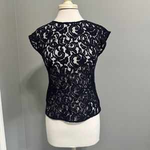Loft lace top navy blue